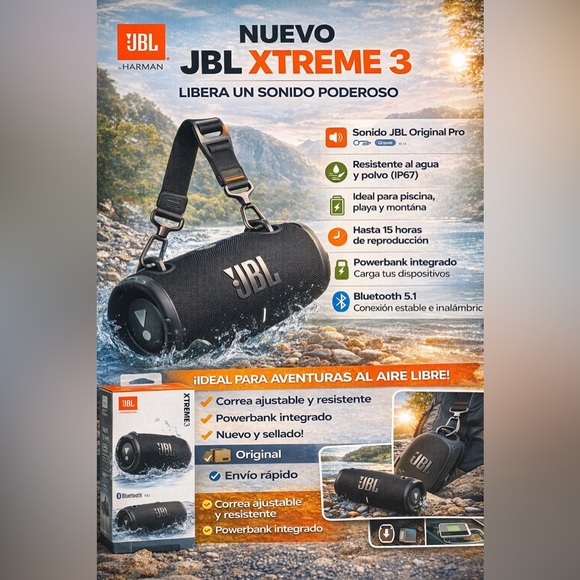 JBL Xtreme 3Bluetooth Speaker - (Black)